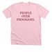 People Over Programs. Always., a Heather Pink Premium Unisex Tee