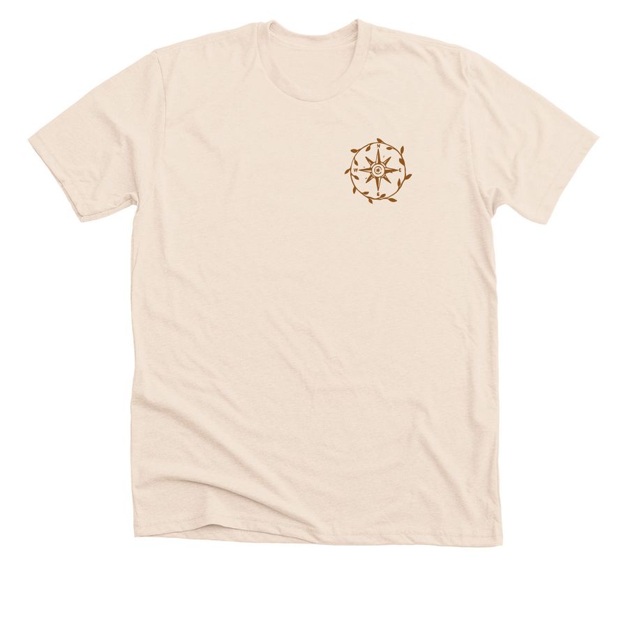 Travel Tee, a Heather Soft Cream Premium Unisex Tee