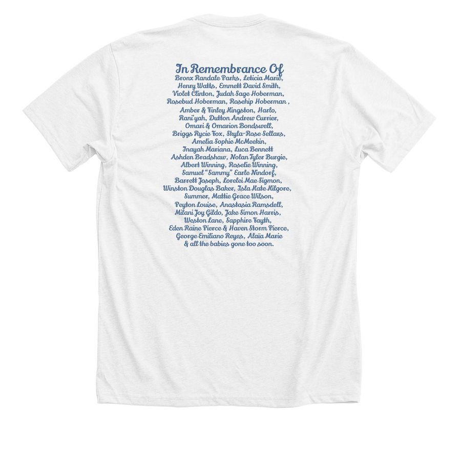 October Awareness Shirts Batch 15, a Solid White Blend Premium Unisex Tee (back-view)