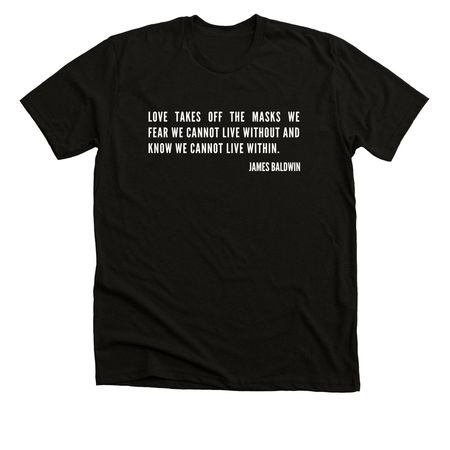 James Baldwin Tee, a Black Heather Premium Unisex Tee
