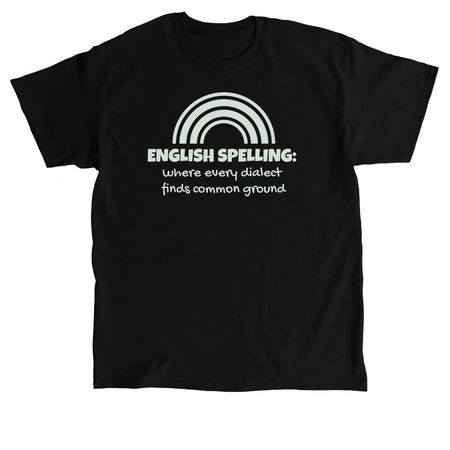English Spelling, a Black Classic Unisex Tee