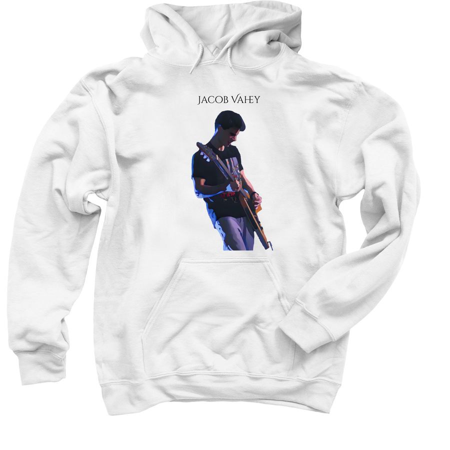Cartoon Guitar Series, a White Pullover Hoodie