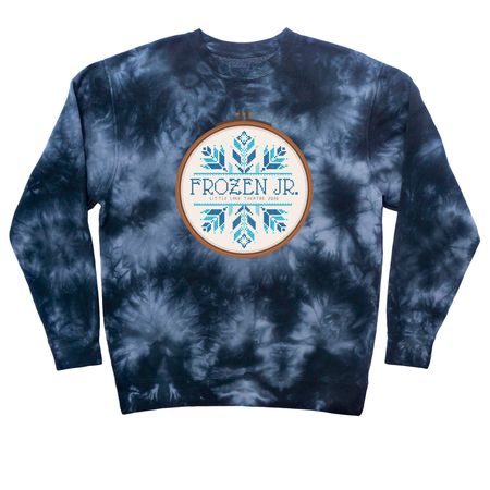 Frozen Jr. Collection, a Black Tie Dye Crewneck Sweatshirt