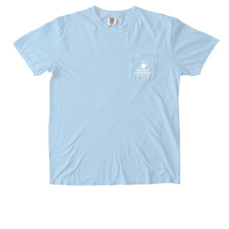 Logo with Pocket, a Chambray Comfort Colors Pocket Tee