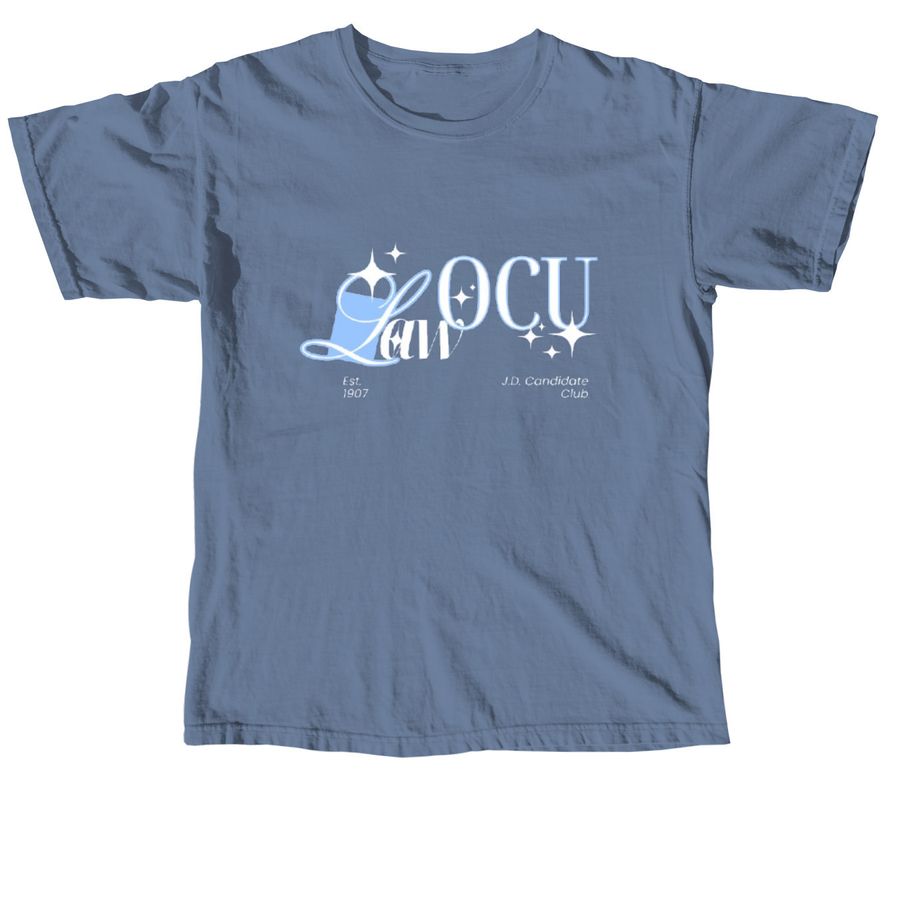 OCU Law - JD Candidate Club, a Blue Jean Comfort Colors Unisex Tee