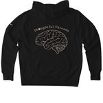 Thoughtful Threads, a Black Nike Club Fleece Pullover Hoodie (back-view)