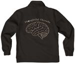 Thoughtful Threads, a Black Nike Club Fleece Half Zip Pullover (back-view)