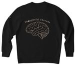 Thoughtful Threads, a Black Nike Club Fleece Crewneck Sweatshirt (back-view)