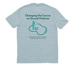 Swing Into Action, a I Like You Blue Allmade Eco Triblend Unisex Tee (back-view)