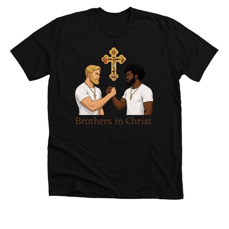 Brothers in Christ..., a Solid Black Blend Premium Unisex Tee