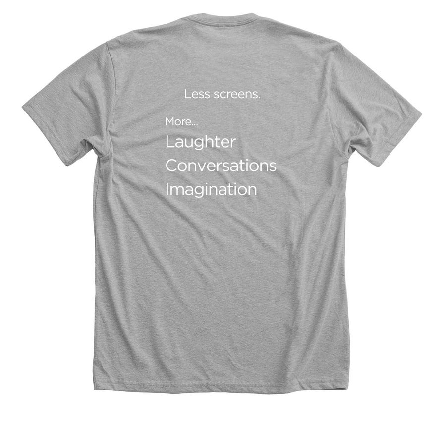 reConnect Morton, a Athletic Heather Premium Unisex Tee (back-view)
