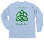 Grams Family Love, a Light Blue Classic Long Sleeve Tee (back-view)