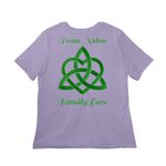 Grams Family Love, a Dark Lavender Women?s Relaxed Cotton Tee (back-view)
