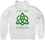 Grams Family Love, a White Zip Up Hoodie (back-view)
