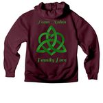 Grams Family Love, a Maroon Premium Heavyweight Pullover Hoodie (back-view)