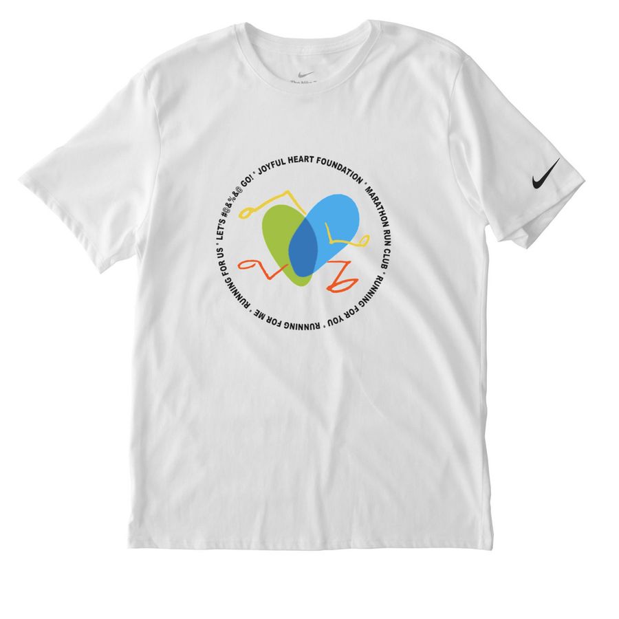 Marathon Run Club Tee By Peter Hermann, a White Nike Dri-FIT Jersey Blend Performance Tee