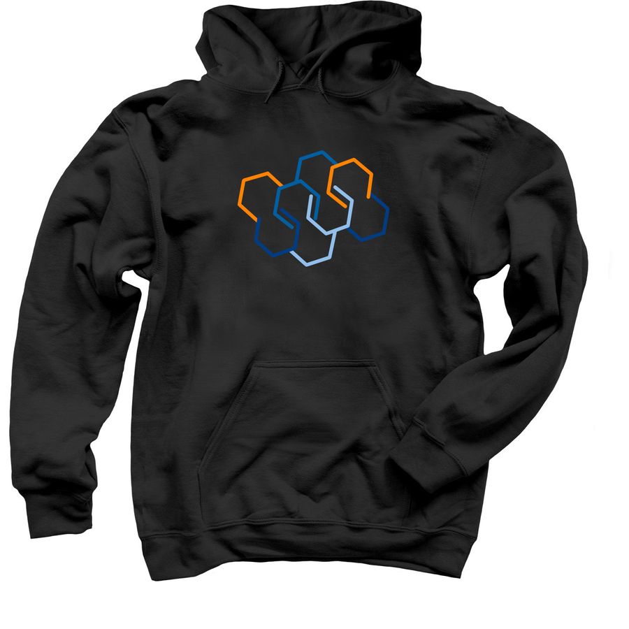 Connected, a Black Pullover Hoodie