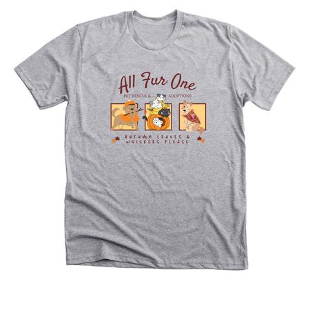 Leaves & Whiskers, a Athletic Heather Premium Unisex Tee