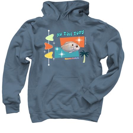 "No Tail Tony" Tees & Hoodies, a Indigo Pullover Hoodie