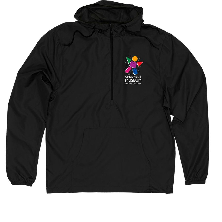 TCMU Jacket (Full Color), a Black Quarter-Zip Windbreaker