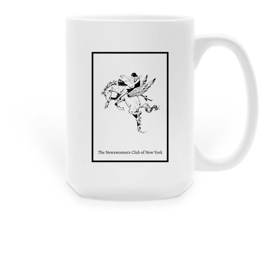 Newswomen's Club Mug, a White Large Coffee Mug