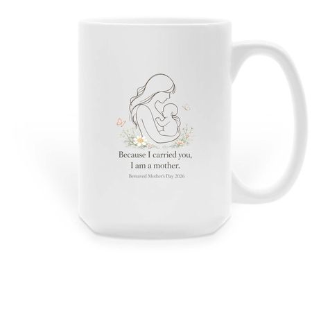 Because I carried you Mug, a White Large Coffee Mug
