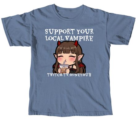 Support Your Local Vamp, a Blue Jean Comfort Colors Unisex Tee