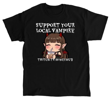 Support Your Local Vamp, a Black Classic Unisex Tee