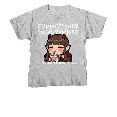 Support Your Local Vamp, a Sport Grey Youth Unisex Tee