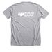 Hunger Action Broccoli Hero, a Athletic Heather Premium Unisex Tee (back-view)