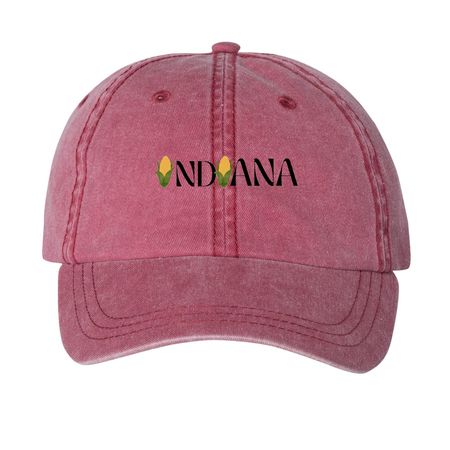 Corny Caps, a Cardinal Printed Pigment Dye Baseball Cap
