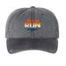 ?This is my run, not yours ? hat, a Black Printed Pigment Dye Baseball Cap