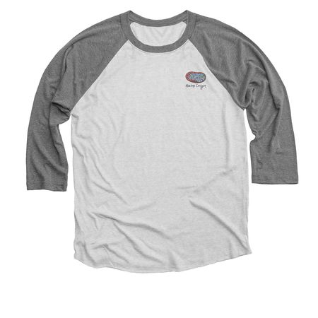 Jetty Perks, a Premium Heather and Heather White 3/4 Sleeve Baseball Tee