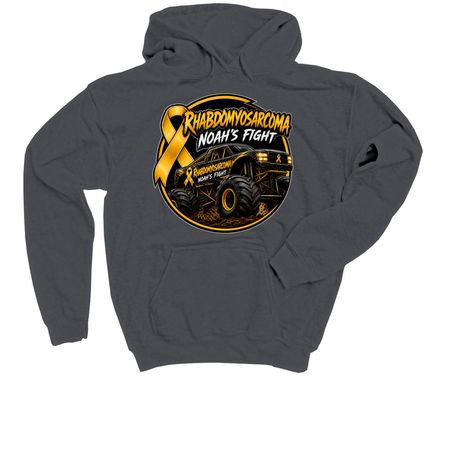 Noah's Fight, a Charcoal Youth Pullover Hoodie