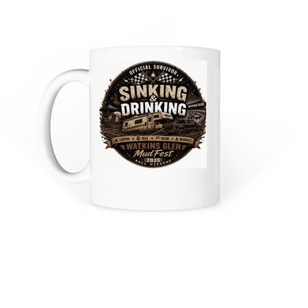 Mudfest mug, a White Coffee Mug (back-view)