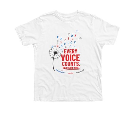 Every Voice Counts. Including Mine., a Solid White Blend Premium Youth Tee