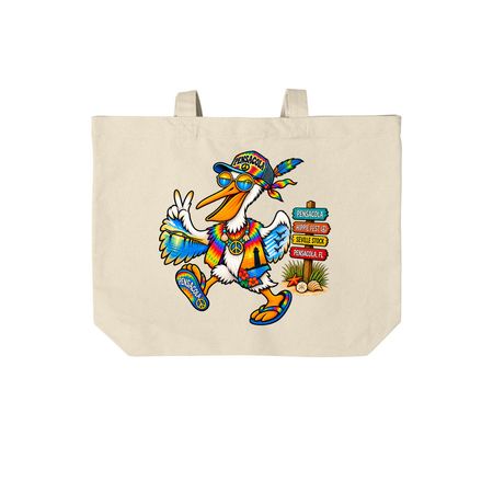 Pensacola Hippie Festival 2026 Tote Bag, a Natural Cotton Canvas Tote Bag