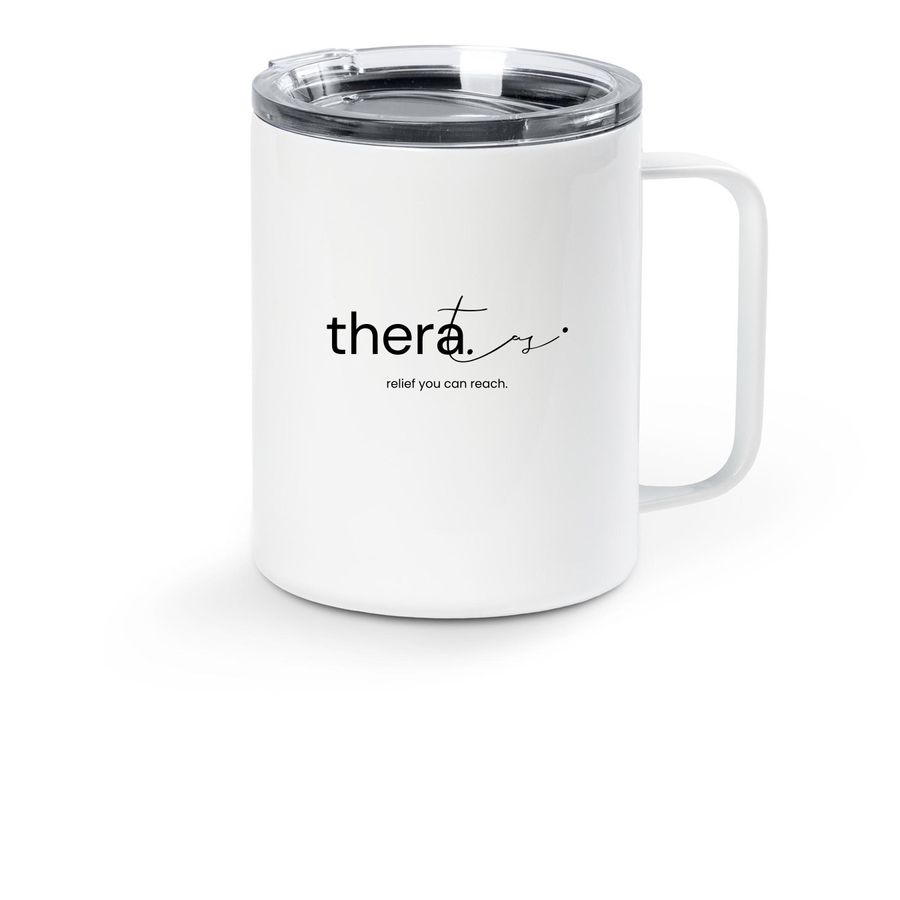 TRAVEL CUPPA, a White Stainless Steel Travel Mug