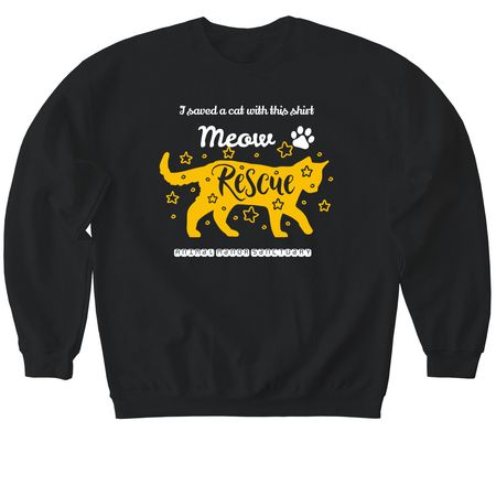 Cat house fundraiser&nbsp;, a Black Softstyle Crewneck Sweatshirt