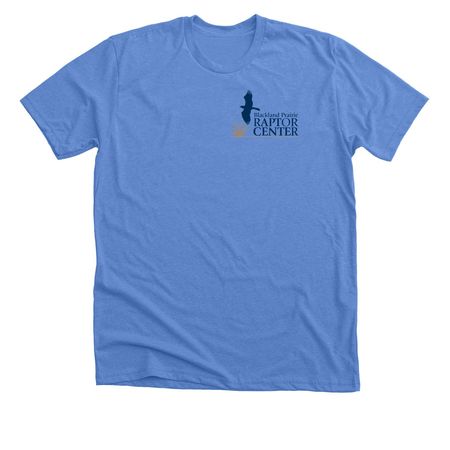 BPRC RAPTOR CENTER, a Heather Columbia Blue Premium Unisex Tee