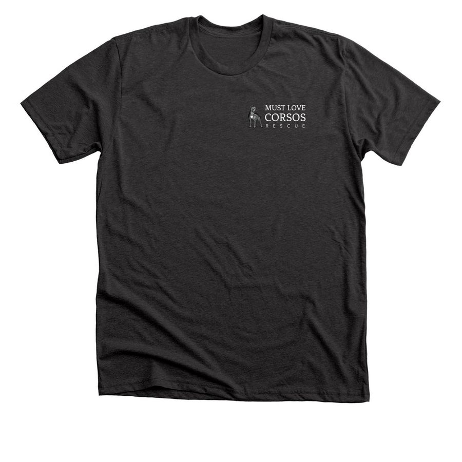 Must Love Corsos Rescue Spring 2026, a Dark Grey Heather Premium Unisex Tee