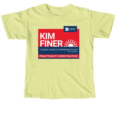 The Finer Campaign Shirt, a Neon Lemon Comfort Colors Unisex Tee