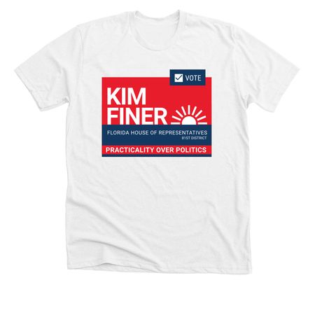 The Finer Campaign Shirt, a Solid White Blend Premium Unisex Tee