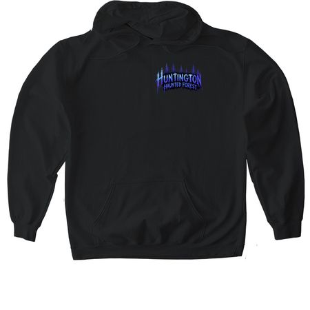 Huntington Haunted Forest - 2 Sided, a Black Gildan Softstyle Pullover Hoodie