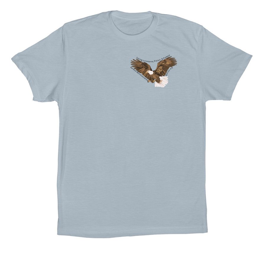 Soaring Together: The Eagle's Story, a Light Blue Premium Cotton Tee