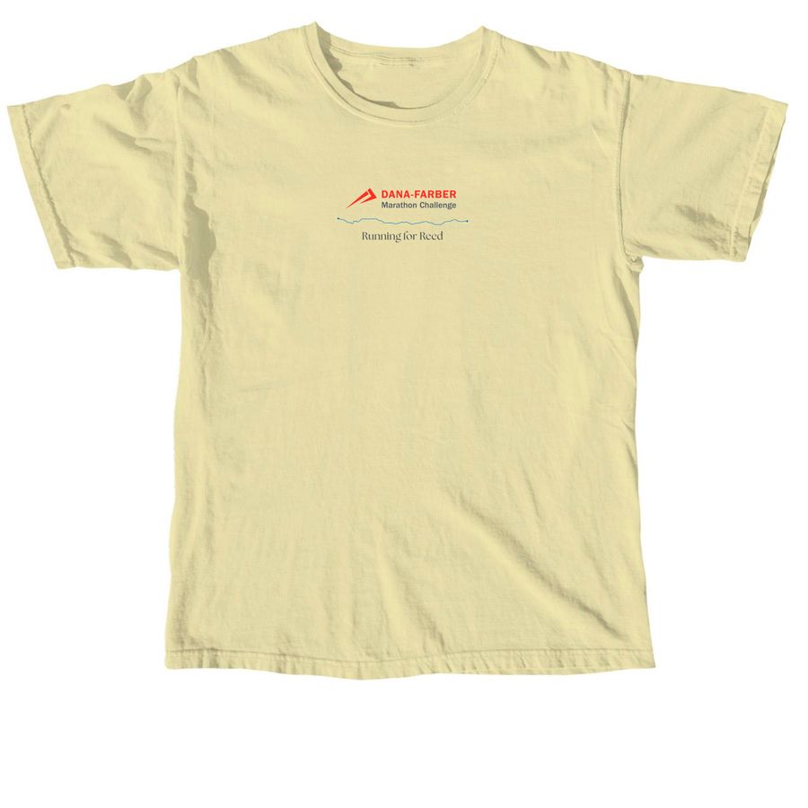 Running for Reed with Dana Farber, a Butter Comfort Colors Unisex Tee