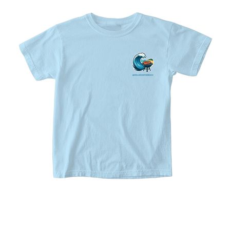 Grilling on the Beach - Cape Cod, a Chambray Comfort Colors Youth Tee