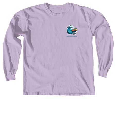 Grilling on the Beach - Cape Cod, a Orchid Comfort Colors Long Sleeve Tee