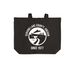 PDSLC Tote Bag, a Deep Black Cotton Canvas Tote Bag (back-view)