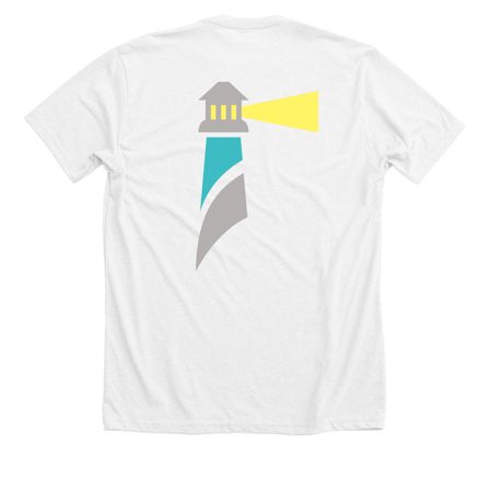 I'm a Beacon Alpha, a Solid White Blend Premium Unisex Tee (back-view)